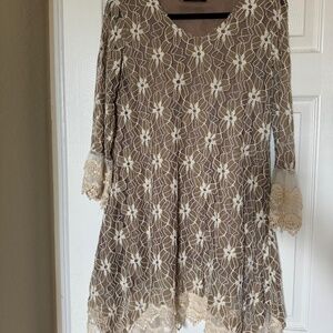 Adorne Boutique Lace Overlay Dress